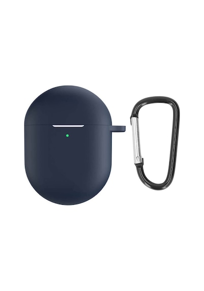 Koodmax Xiaomi Redmi Buds 4 Uyumlu Silikon Kılıf + Metal Kopça - Lacivert