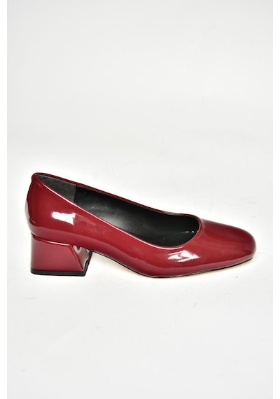 Fox Shoes T752827008 Bordo Rugan Alçak Topuklu Kadın Ayakkabı Bordo