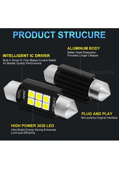 Plt 31MM Sofit Led Canbus C10W Tip Tavan Ve Plaka Led Ampul