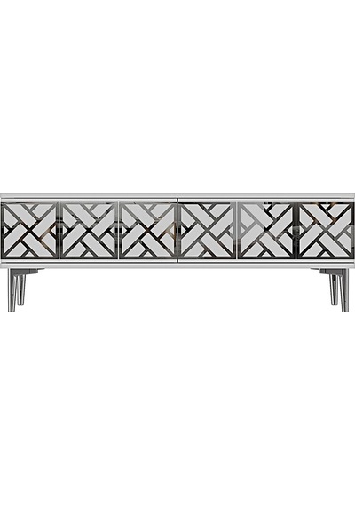 Tsa1238bs Arex Tv Sehpası Beyaz-silver 120cm Tsa1238bs Arex Tv Sehpası Beyaz-silver 120cm