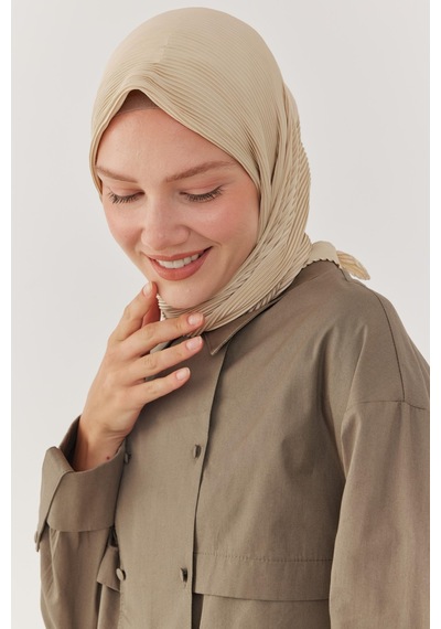 Mirsoy Scarf Piliseli Eşarp - Krem Krem