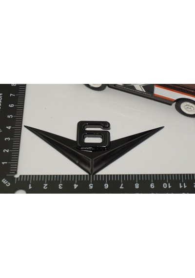 Dk Tuning V6 Çamurluk Yanı Siyah Abs Yazı Logo Arma Seti