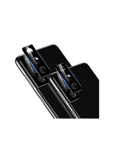 Ardemix Galaxy S21 Plus Uyumlu Kamera Koruyucu Cam Filmi-siyah Siyah