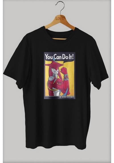 Noıssey -wed You Can Do It Tasarım Baskılı Oversize T-shirt Tişört Sokak Tarzı Siyah