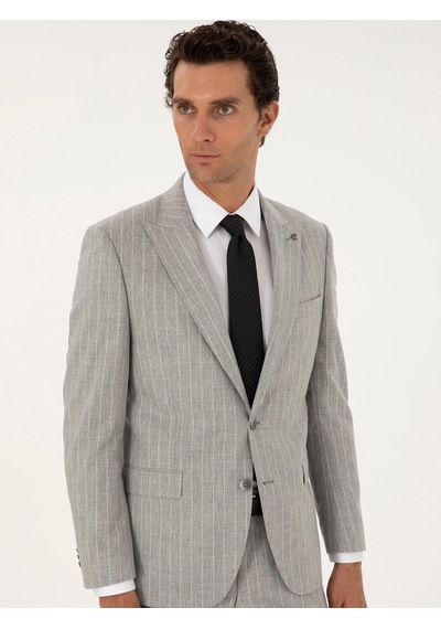 Cacharel Açık Gri Slim Fit Takım Elbise