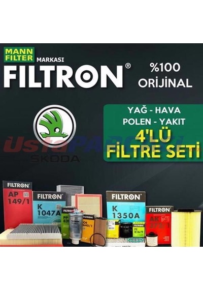 Skoda Octavia 1.6 Tdı Mann Filtron Filtre Bakım Seti 2009-2012 (495302659)