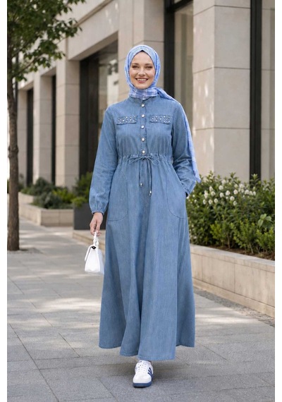 Hb Harma Time Butik Kadın Düğmeli Taş İşlemeli Bağcıklı Açık Mavi Kot Elbise Açık Mavi Açık Mavi Hb Harma Time Butik Kadın Düğmeli Taş İşlemeli Bağcıklı Açık Mavi Kot Elbise Açık Mavi Açık Mavi