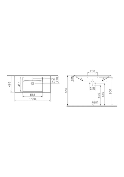 VitrA Integra Etajerli Lavabo 100 CM 7057B003-0001