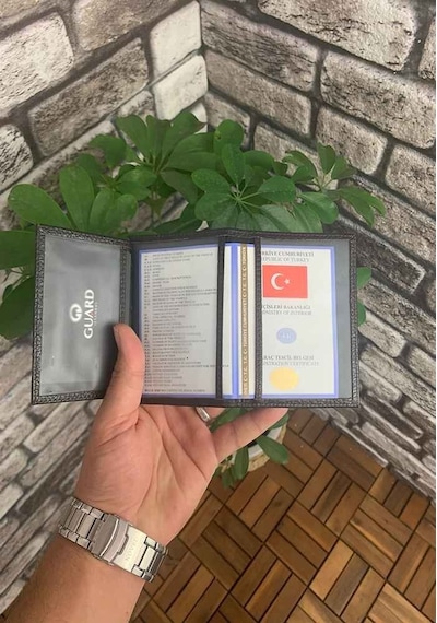 Guard Kahverengi Hakiki Deri Ruhsatlık Erkek / Kadın P1002 Kahverengi