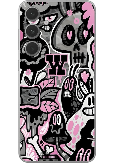 Samsung Galaxy S24+ Uyumlu Şeffaf Kılıf Graffiti 10 Tasarımlı
