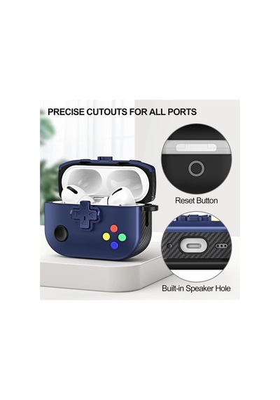 Caseonn Apple Airpods Uyumlu 5 Kılıf Gamepad Tasarımı Kilitli Kapak Yeşil