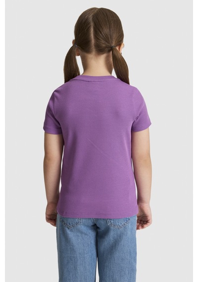 U.S. Polo Assn. Kız Çocuk Menekşe Tişört Basic 50325626-vr037 Menekse