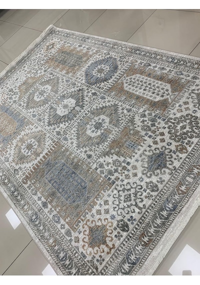 Merinos Halı Valeria 91062 060 Serisi Salon Oturma Yatak Odası Halısı Gri - Krem