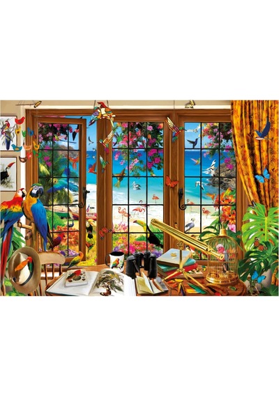 Educa 1500 Kuş Gözlemcisinin Penceresi Puzzle - 20333 - Bird Watcher's Window