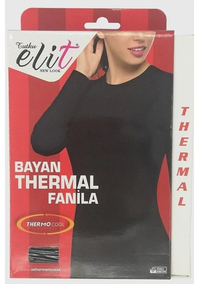 Tutku Elit Kadın Termal Bisiklet Yaka Uzun Kol Üst İçlik 2706 - 1 Adet Siyah