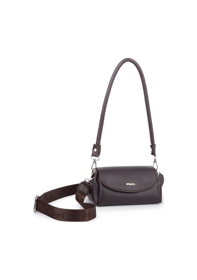 Nas Bag Kadın Mini Sade Şık Omuz Ve Postacı Çapraz Çanta En 20 Cm Boy 10 Cm Kahve