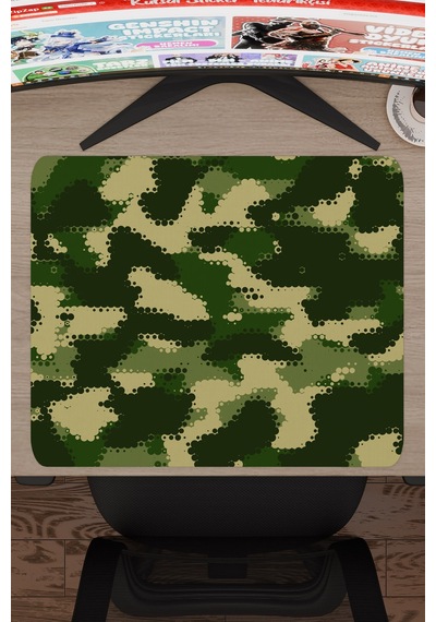 Kamuflaj Kaymaz Dikişli Kauçuk Oyuncu Mousepad V1 - 48x40 Xl Gaming Mouse Pad Fare Altlığı