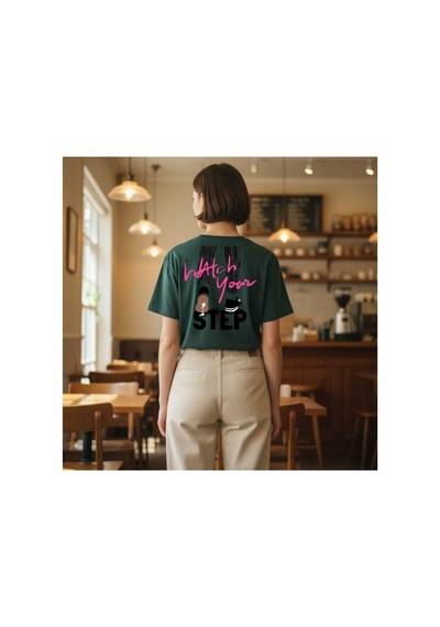 Urbantrendstore Unisex Genç Kızlar İçin Anneler Günü Oversize Fit Rahat Geniş Salaş T-shirt Günlük Tişört Yeşil