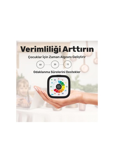 Npo Mutfak,ders,yemek İçin 60dk Analog Alarm Zamanlayıcı,pomodoro Öğrenci Motivasyon Saati Kırmızı