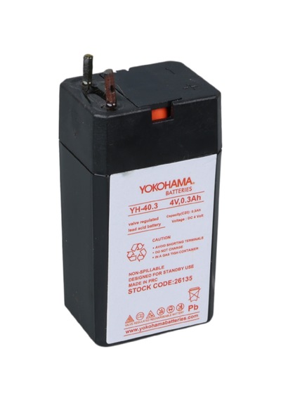 Ayt Yokohama Yh-40.3 4 Volt - 0.3 Amper Akü 25.5x19.5x48 Mm Yeni Tarihli Taze Akü