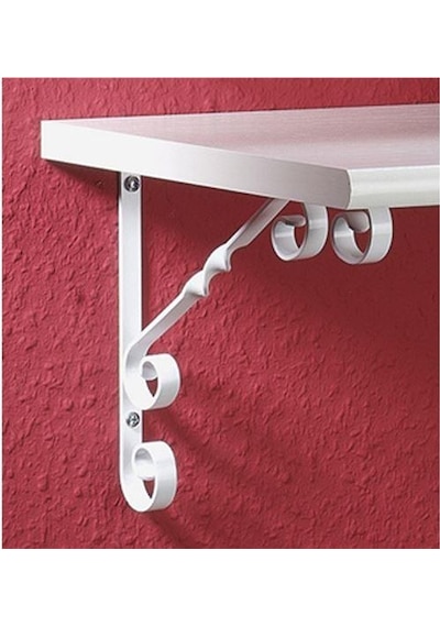 Burgulu Dekoratif Raf Altı Raf Ayağı Konsol Beyaz 25 Cm N11.26169