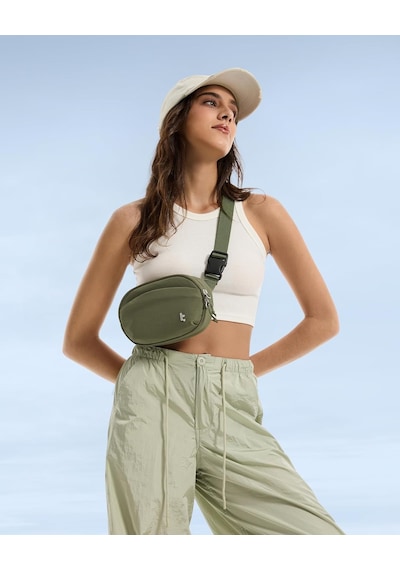 Tomtoc Kadın Bel Çantası/hip Bag Rfid Korumalı, 1,5 L Küçük Sling Çok Renkli