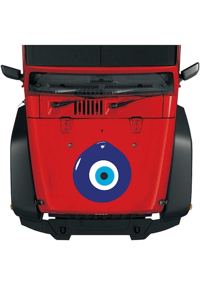 Nazar Boncuğu Sticker Araba Oto Motosiklet Karavan Sticker Etiket 00005 40x40 Cm