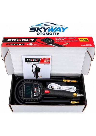 Dijital Lastik Şişirme Hava Saati 0-255 Psı 255psi