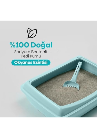 Sandy Okyanus Esintisi Kokulu Topaklanan Kedi Kumu 10kg