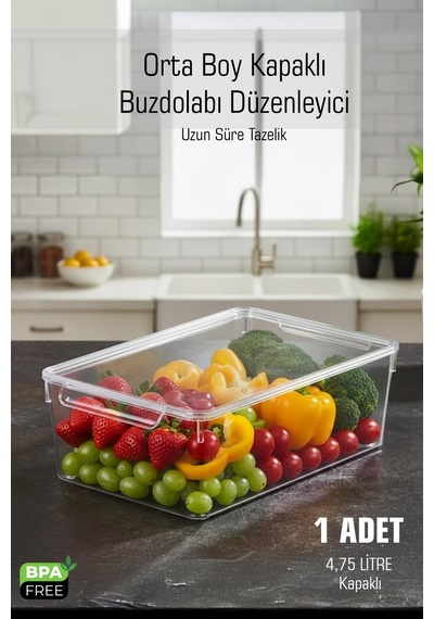 Frostybox Kapaklı Buzdolabı Ve Dolap İçi Düzenleyici Organizer 1 Adet Diğer