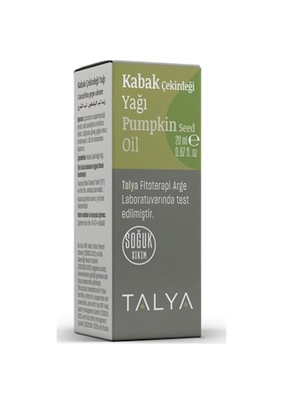Talya Soğuk Sıkım %100 Saf ve Doğal Kabak Çekirdeği Yağı 20 ML
