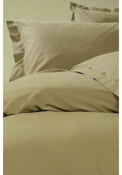 Yataş Bedding Plain Tek Kişilik Ranforce Yıkamalı Nevresim Takımı - Yeşil