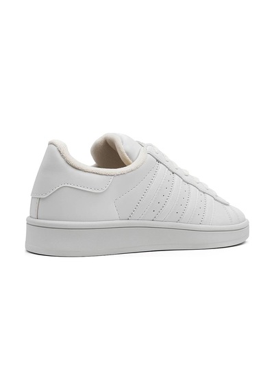 Unisex Günlük Spor Ayakkabı Kaymaz Yumuşak Taban Rahat Bağcıklı Sneaker 473 Beyaz