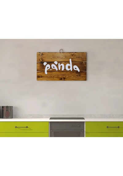 Bk Home Panda Tasarımlı Ahşap Palet Tablo (487168906)