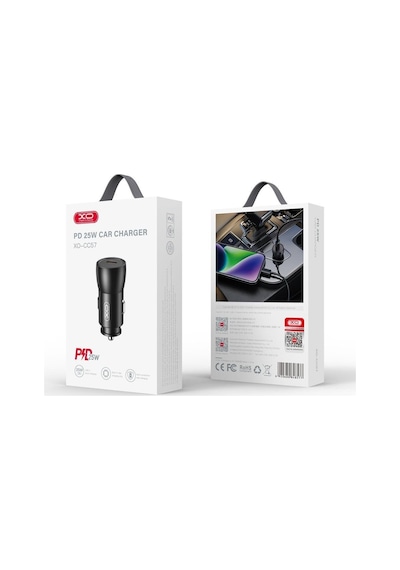 Cc57 Akıllı Metal Tek C Portlu Araç Şarj Cihazı - 25w Pd Hızlı Şarj Type-c Çıkışlı