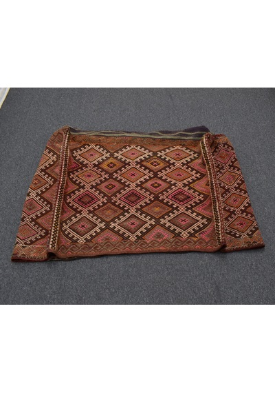 Zehra Abla Halı Antika El Dokuma Büyük Boy Kağızman Nadir Beşik Yün Kilim 6956 Çok Renkli