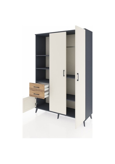 Hyperion Dolap 5 Raflı 2 Çekmeceli Tek Askılı 132x44x195 Antrasit-aytaşı/çam Aytası/atlas Çam - Antrasıt Hyperion Dolap 5 Raflı 2 Çekmeceli Tek Askılı 132x44x195 Antrasit-aytaşı/çam Aytası/atlas Çam - Antrasıt