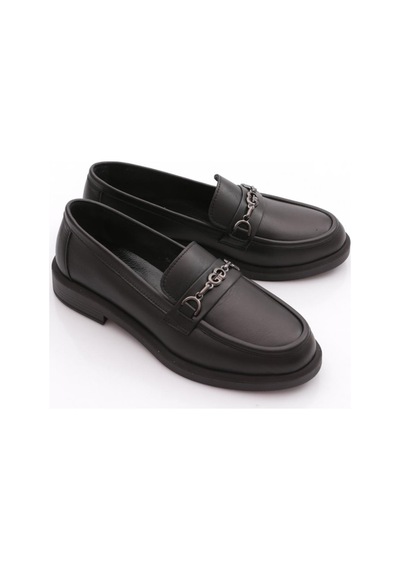 Dgn 258 Kadin Loafer Ayakkabi Siyah Napa
