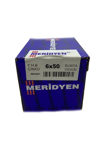 Meridyen Sunta Vidası 6x50 200 Adet Diğer