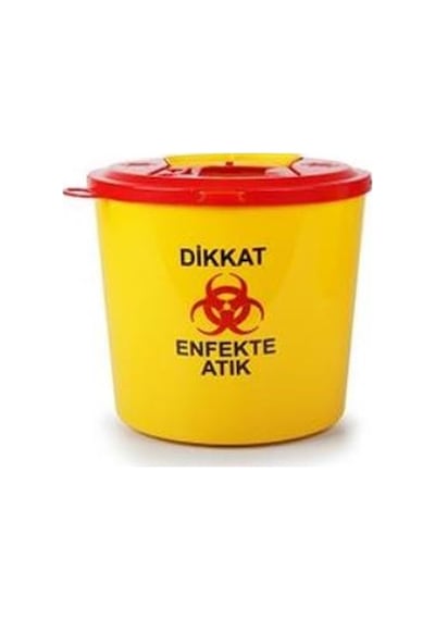 Omnisoft Tıbbi Atık Plastik Çöp Kovası 1.3 Lt Sarı