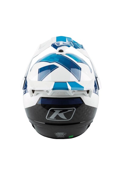 Klim Krios Pro Carbon Spectrum Adv Rally Motosiklet Kaskı Beyaz Mavi Beyaz / Mavi