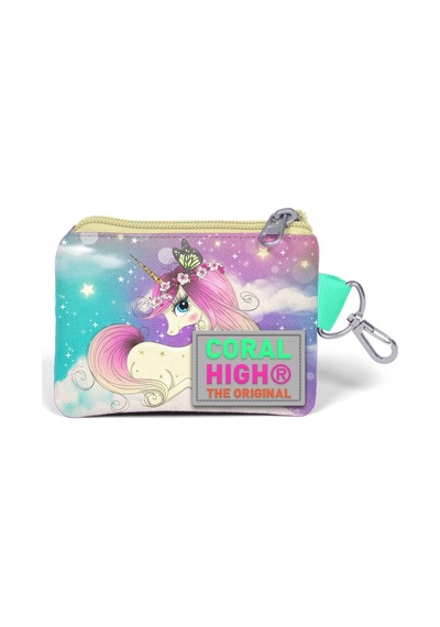 Coral High Unicorn Ve Kız Bozuk Para Çantası - Kız Çocuk Çok Renkli