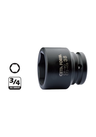 Ceta Form 3/4"6 Köşe Havalı Lokma Anahtar-33mm C72-h33