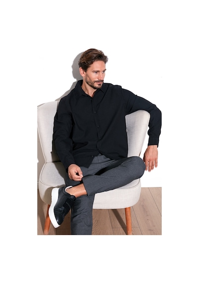 Buratti Streç Pamuklu Regular Fit Erkek Gömlek Cf25W128861 Siyah