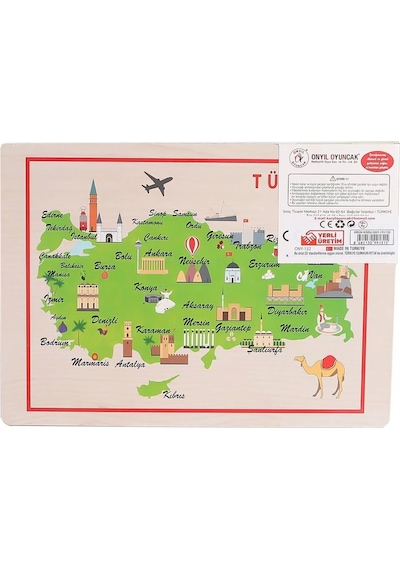 131-132 Ony Ahşap Tutmalı Puzzle Büyükten Küçüğe
