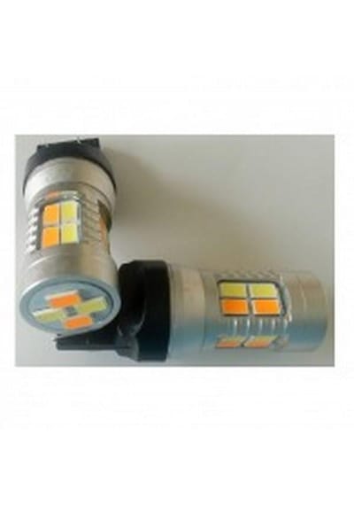 12v Çift Duy Ampul T20 Led Çift Renk Turuncu Beyaz 2 Adet