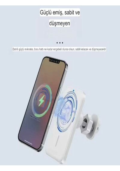 Aw2 2in1 Araç İçi 15 Watt Wireless Magnetic Tutucu Şarj Standı -