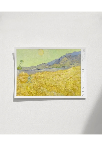 Çerçevesiz Poster Vincent Van Gogh Buğday Tarlası Ve Orakçı