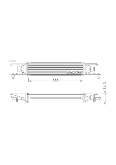 Turbo Radyatörü - Fiat Grande Punto, Punto, Mito - Denso-dıt01007