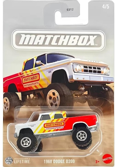Matchbox Temalı Arabalar - 1968 Dodge D200 Jcg48-ggf12 Çok Renkli